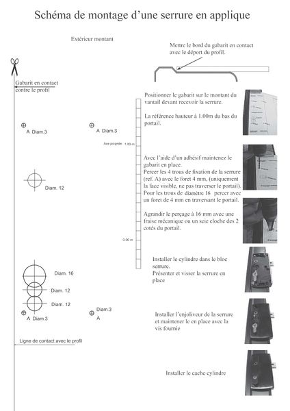Fichier:Montage de la serrure en applique pour portail coulissant GABARIT SERRURE APPLIQUE Page 1.jpg